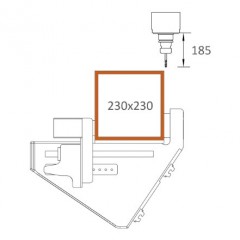 Centros de trabalho estáticos/modulares SBZ 118 Área de processamento Eixos Y e Z (1) elumatec